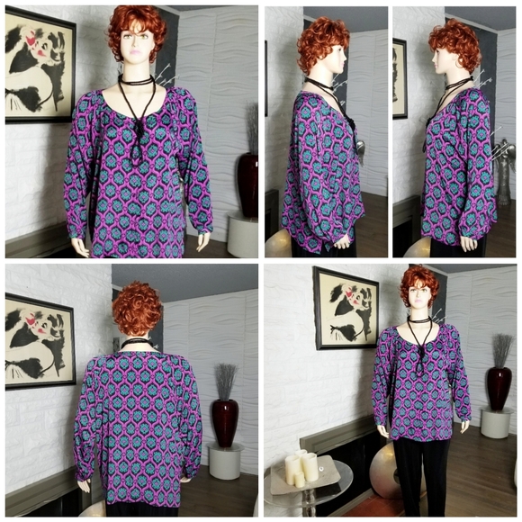 SILHOUETTES OVERSIZED BLOUSE SIZE 3X - Picture 8 of 16